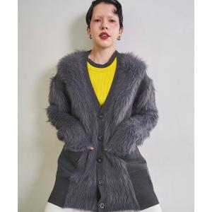 OMMO（オーエムエムオー） ワンピース TENT LINE BLOCKING KNIT OP