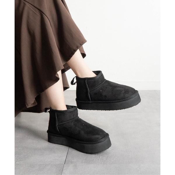 ブーツ ボリュームボアショートブーツ レディース