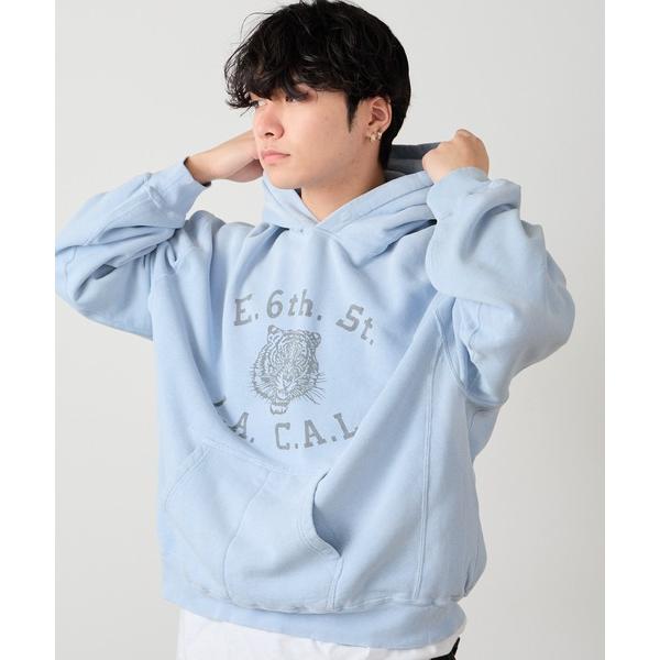 「REMI RELIEF」 プルオーバーパーカー L サックスブルー メンズ