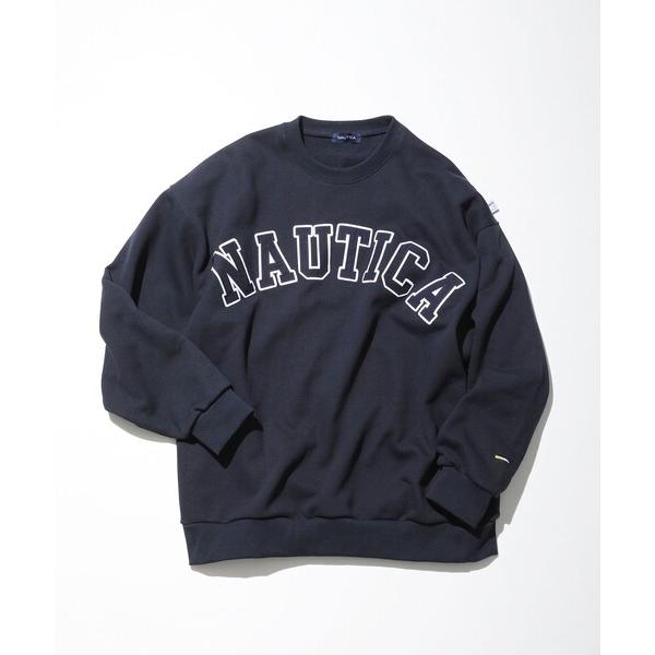 「NAUTICA」 スウェットカットソー MEDIUM ネイビー メンズ