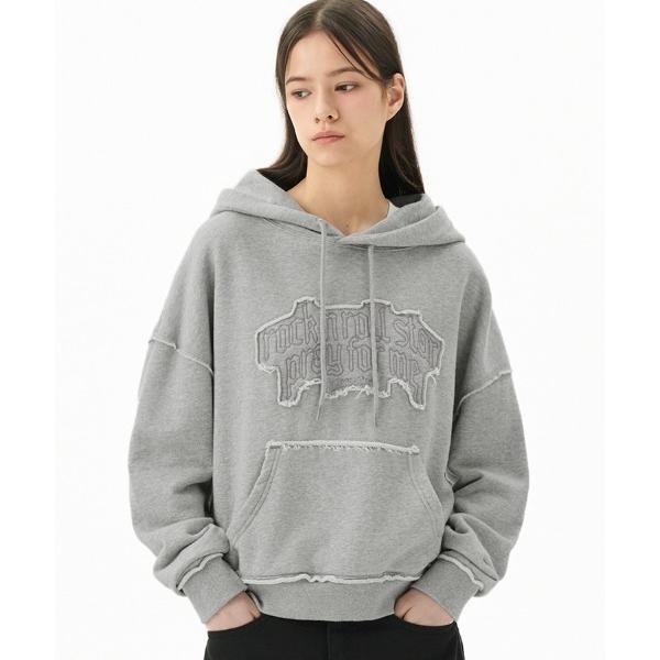 パーカー 「mahagrid/マハグリッド」 RAW CUT PRAY CROP HOODIE/カッ...