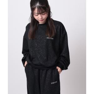 セットアップ 「88」「STARTER/スターター」ラメ入り ショート丈 スウェット＆ スウェットパンツ/セットアップ/ワンポイント刺繍 レディース