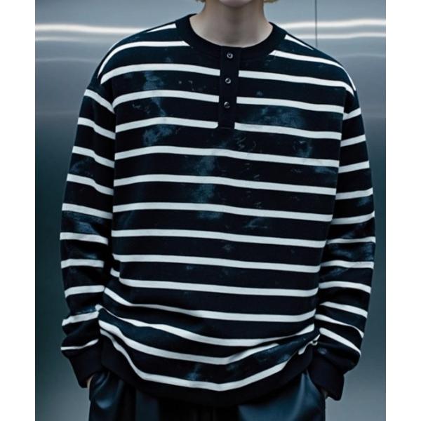 tシャツ A'GEM/9 × .kom 「BENUSTA /ベヌスタ」Washed Border H...