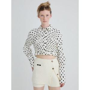 ブラウス シャツ Shirring Cropped Shirt/シャーリングクロップドシャツ レディース