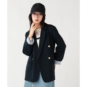 ジャケット テーラードジャケット オーバー ダブル ジャケット レディース