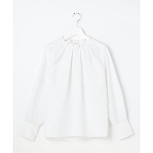 ブラウス シャツ ナチュラルタッチスタンドカラー ブラウス レディース