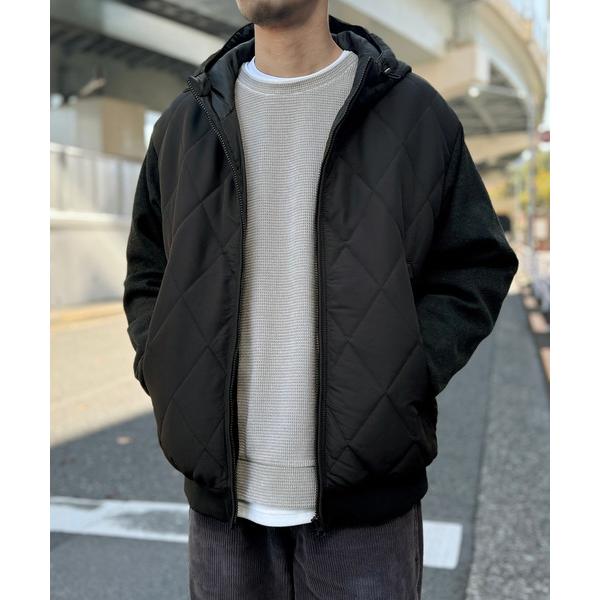 ブルゾン アウター 「芸能人着用」sorona(R)ブロックスコンビパーカー メンズ