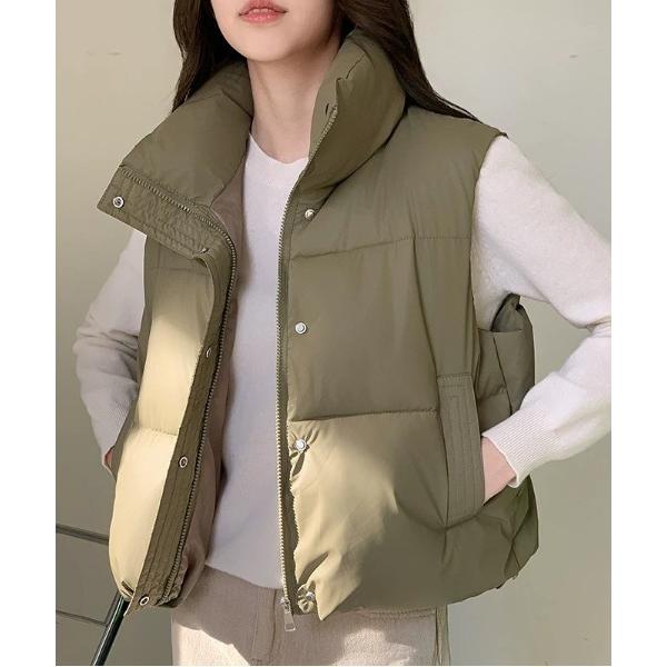 ダウンベスト ベスト スタンドカラーダウンベスト レディース