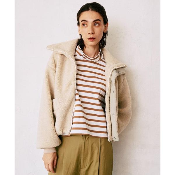 コート アウター ボアスタンドショートコート レディース