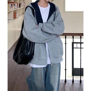 パーカー 配色バーカー レディース