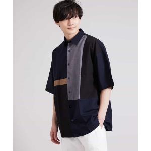 「MK MICHEL KLEIN HOMME 」 半袖シャツ 48 ネイビー メンズ