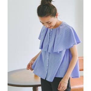 「titivate」 ノースリーブブラウス M ブルー レディース