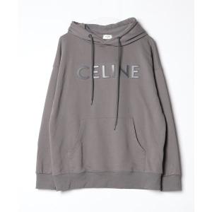 「CELINE」 プルオーバーパーカー L グレー メンズ