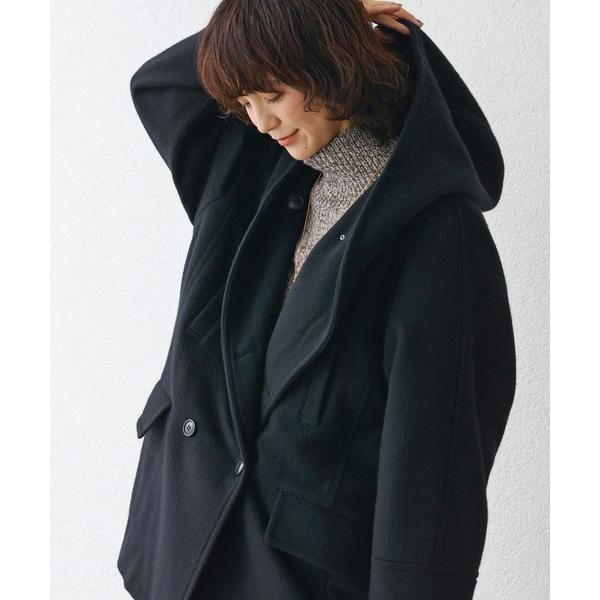 コート アウター 「顔周り華やか」ビーバーフーディコート レディース