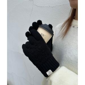 手袋 moz/モズ　レディースケーブル裏ボアグローブ　スマホ対応 / 662-1015 レディース メンズ