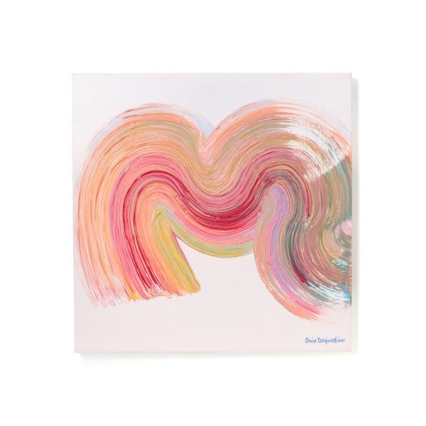 ポスター ペインティング アートボード ウェーブ M ピンク