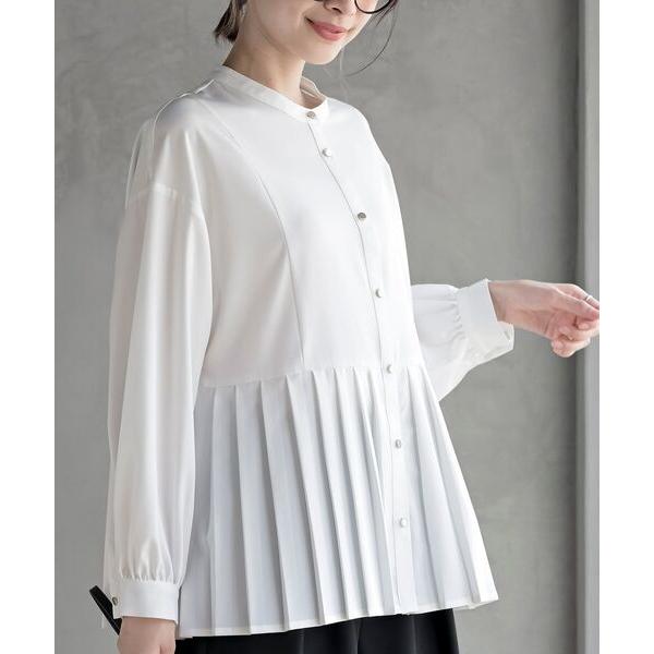 ブラウス シャツ プリーツ切り替えブラウス レディース