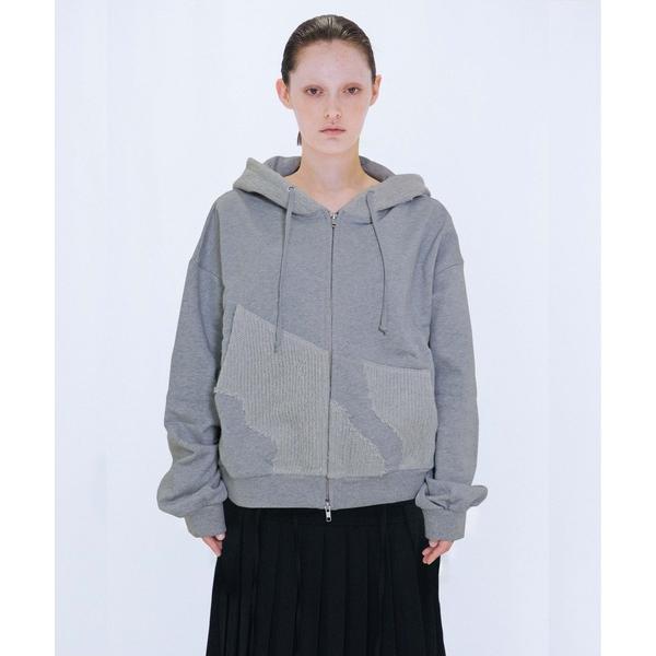 パーカー KNIT LAYERED HOODIE レディース