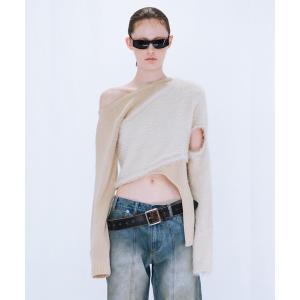 ニット セーター DOCKING KNIT TOP レディース