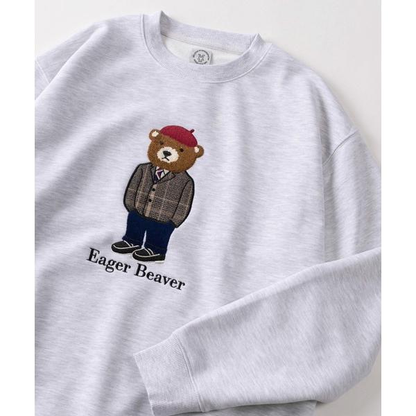 トレーナー スウェット 「84」クマコーデ サガラ＆アップリケ刺繍 裏毛 スウェット レディース メ...