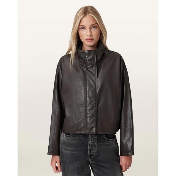 コート アウター RYDER FUNNEL NECK LEATHER JACKET | RYDER ...
