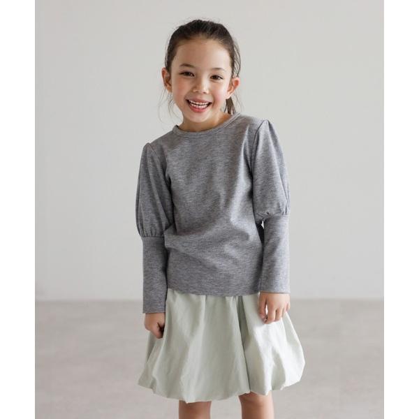 tシャツ 「3-10才対応」袖ギャザーロングカフスプルオーバー キッズ 子供服 女の子