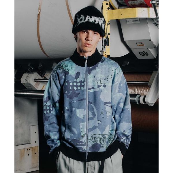 セーター ニット GEOMETRIC ZIP UP KNIT SWEATER メンズ レディース