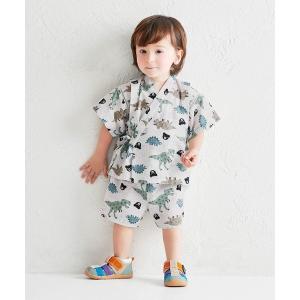 甚平 浴衣 恐竜柄の甚平スーツ キッズ 子供 男...の商品画像
