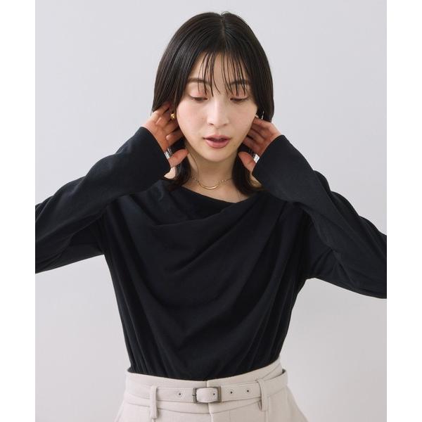 tシャツ ドレープオフショルロンT/一部WEB限定カラー・イージーケア レディース