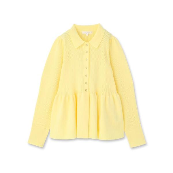 ニット セーター 「マシンウォッシュ」ペプラムニットプルオーバー レディース