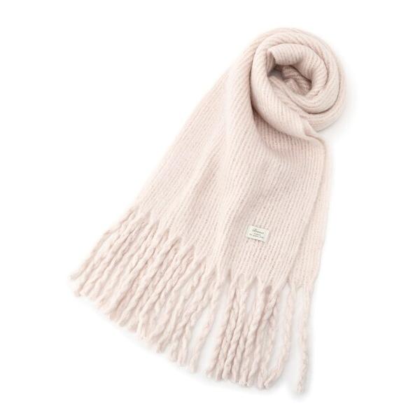 ストール マフラー 「手洗い可」リブラッセル無地ストール レディース