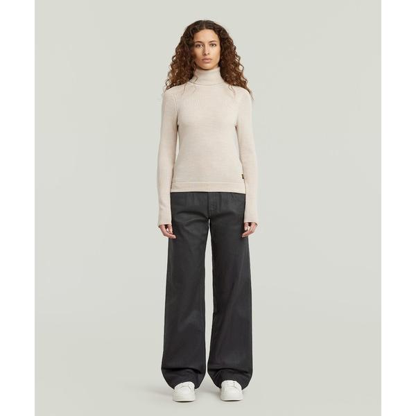 ジーンズ デニム デニムパンツ JUDEE LOW WAIST LOOSE JEANS/レザーライク...