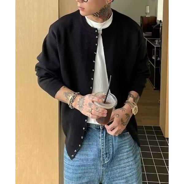 カーディガン シルバーボタンカーディガン メンズ レディース