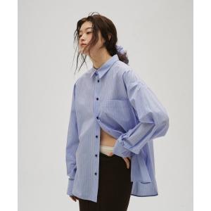 ブラウス シャツ Stripe Pocket Shirts レディース
