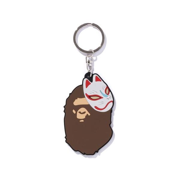 キーホルダー JAPANESE FOX MASK RUBBER KEYCHAIN