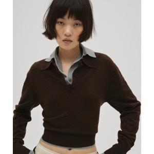 ニット セーター Layered Polo Knit レディース