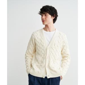 カーディガン タスマニア ケーブルカーディガン メンズ