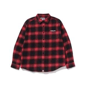 シャツ A BATHING APE LOGO OMBRE CHECK FLANNEL LS SHIRT メンズ