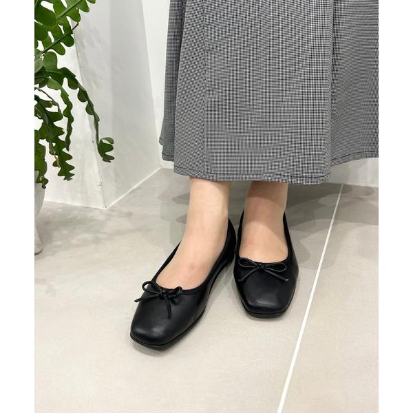 バレエシューズ パンプス 軽量 スクエアトゥバレエシューズ R-4009