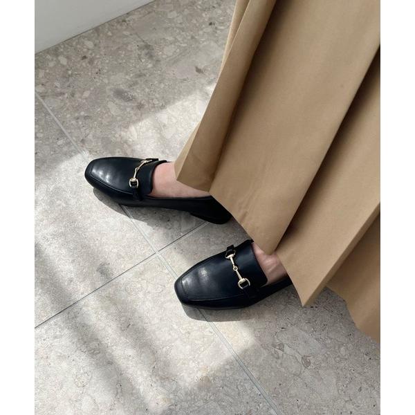 ローファー 跳べるパンプス スクエアトゥビットモチーフローファー /R-3210 レディース