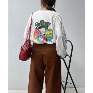 tシャツワンポイントロゴ刺繍 ベアグミ ビッグサイズロンT レディース メンズ