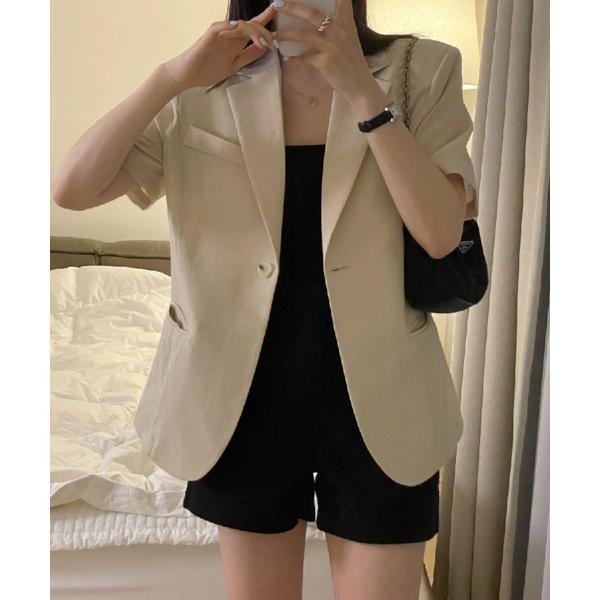 「by muni:r」 テーラードジャケット FREE ベージュ レディース