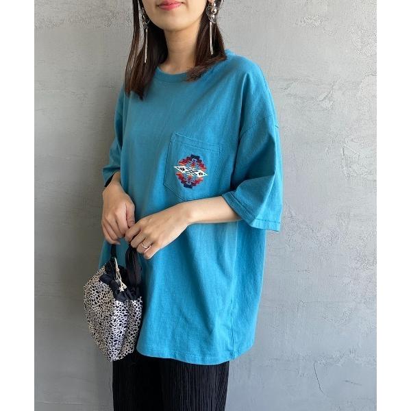 「PENDLETON」 半袖Tシャツ L ブルー レディース