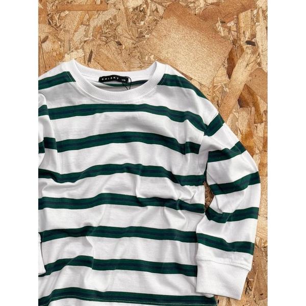 tシャツ 先染めボーダー　オーバーサイズ　長袖Tシャツ キッズ 子供服 男の子 女の子