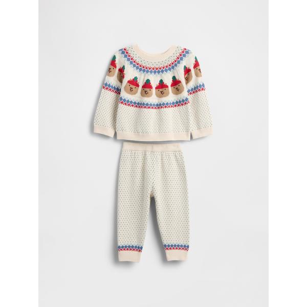 セットアップ くまさん フェアアイル ニットコーデセット (ベビー) キッズ 子供服 男の子 女の子