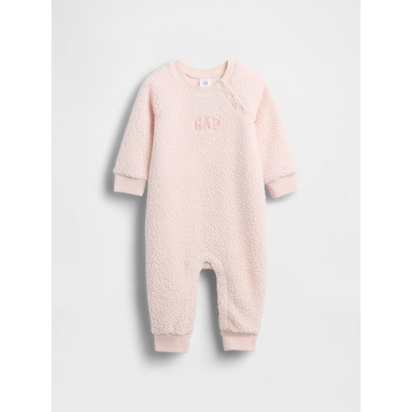 ベビー服 ロンパース GAPロゴ ボア カバーオール (ベビー)
