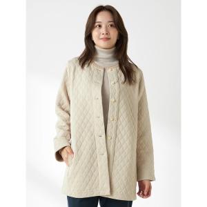 カーディガン キルトジャカードロングカーデ レディース