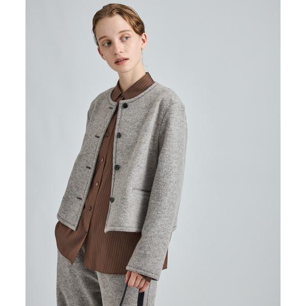 ジャケット ノーカラージャケット 「Steven Alan」ボア ノーカラー ジャケット レディース