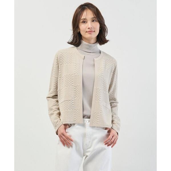 ニット セーター ジャガード ニット ジャケット レディース
