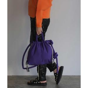 ショルダーバッグ バッグ puff kinchaku 2way tote / 中綿入り ショルダーバッグ レディース